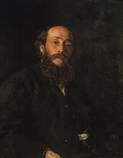 llya Yefimovich Repin Portrait of painter Nikolai Nikolayevich Ghe France oil painting art